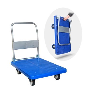 China Folding Storage Trolley Hand Pallet Truck Heavy Duty Wheeled Platform Cart for sale