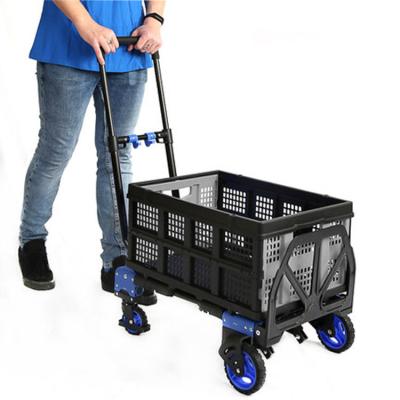 China Cart Shopping Cart For Outdoor Heavy Duty Plastic Rolling Carts Folded Cart for sale