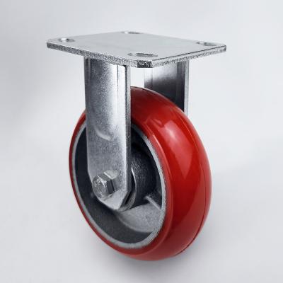 China swivel & Good Price PU Caster Rigid And Industrial Fixed Heavy Duty Castor Wheels for sale