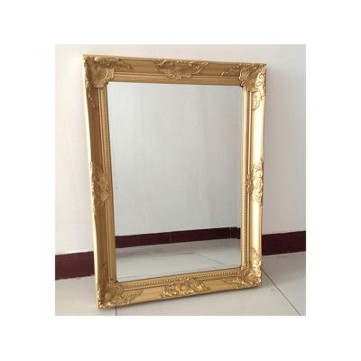 China Europe Retro Rectangle Rattan Braid Mirror Wood Braid Mirror Wall Decoration Makeup Hanging Mirror for sale