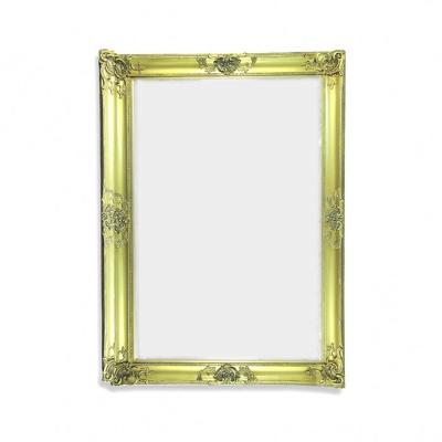 China Europe Top Quality Furniture Made In Italy Sized Wood Gold Finishing Leaf Wall Mirror Vertical for sale