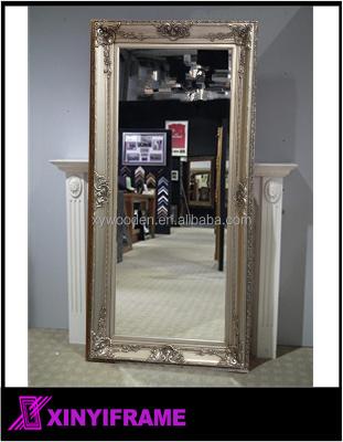 China Handmade Decoration European Style Mirror Wooden Frame With Flower Decorative Mirror for sale