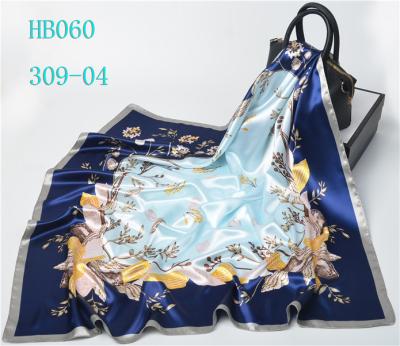 China New style hijabs 90*90cm polyester square scarf European American printing hijabs for woman for sale