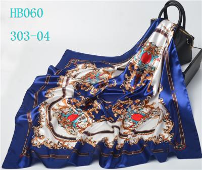 China New style hijabs 90*90cm polyester square scarf European American printing hijabs for woman for sale