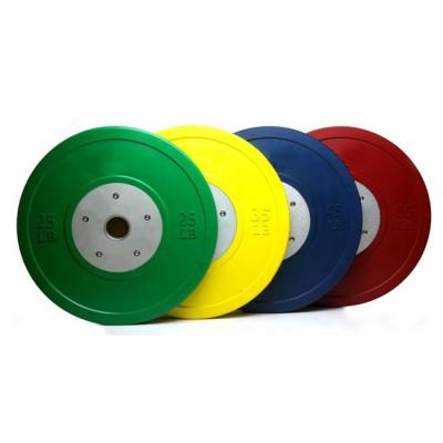 China Commercial Use Customized Gym Competition Pound Pro Grade Colored Bumper Plate For Weight Lifting for sale