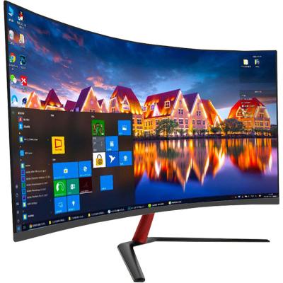 China 1920*1080 Flat Curved 24 27 32 inch 2k 4k 75hz 144hz 165hz 350cd/m2 Frameless LED Curved Screen PC Gaming Monitor for sale