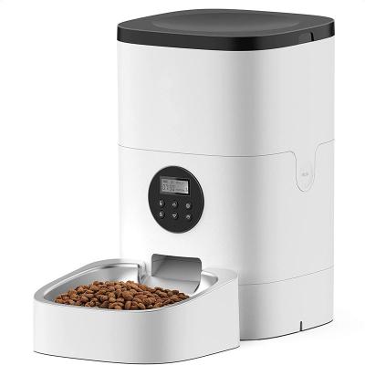 China Sustainable Cats Dogs Eating Supplies Pet Dry Food Programmable Control Timed Automatic Cat Feeder for sale