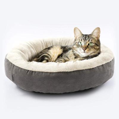 China 2021 Products Pet Health Care Supplies Accessories Viable Round Cage Cover Large Pet Donut Cushion Cat Dog Beds for sale