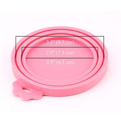 China Portable Universal Silicone Can Lids Covers Pet Accessories Product Supplies Dog Cat Food Pet Food Can Lids for sale