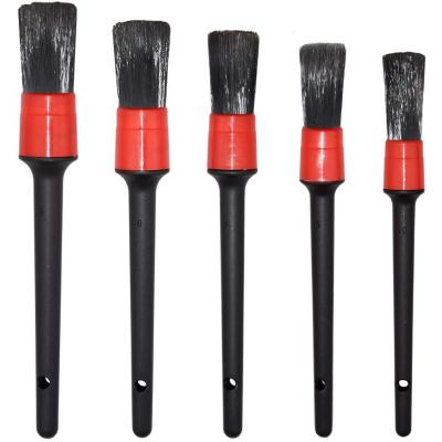 China Retailer Motorcy Boar Hair Detail Brushes Engine Wheels Cleaning Brushes Automobile Interior Viable Natural Car Air Vents Play Brush for sale