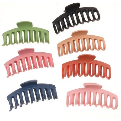 China Korean Frosted Hair Decoration Big Jiamu Banana Hair Clips Plastic Claw Clips Non-Slip Hair Claw Clips Women Matte Hairgrips Hair Clamp for sale