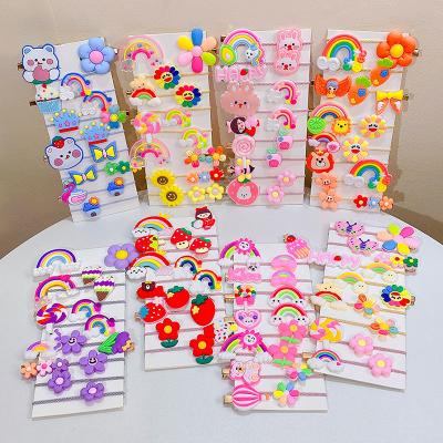 China Factory Price Animal High Quality Hair Decoration Jiamu New Design Cartoon Elastic Hair Band Hair Clips Elastic Hair Ties Set For Girls Kids for sale