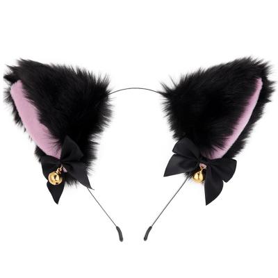 China Hot Selling Jiamu Amazon Fur Hair Decoration Cat Ear Bell Hairband Cos Cat Girls Headband Hair Accessories for Party Halloween Christmas for sale