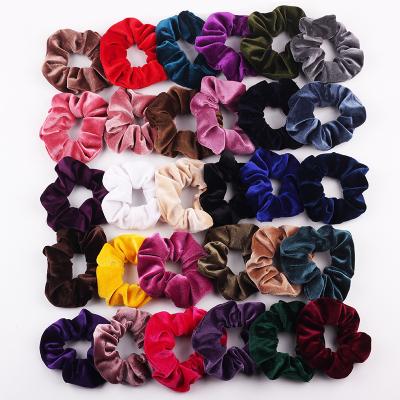 China Hair Decoration Jiamu Factory Price Velvet Hair Tie Scrunchies Shape Women Big Size Hair Rubber Bands Ponytail Holder Scrunchies For Women Girls for sale