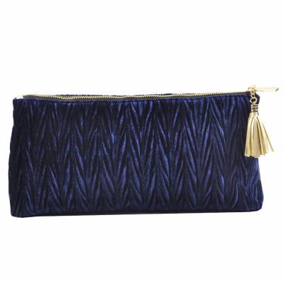 China 2020 Competitive Price Tassel Clutch Bag Dark Blue Evening Clutch Bag Elegant Clutch Zipper Evening Clutch Bag for sale