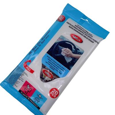 China SKIN CARE 2022 Hot Sales Chinese Factory Car Interior Cleaning Wet Wipes for sale