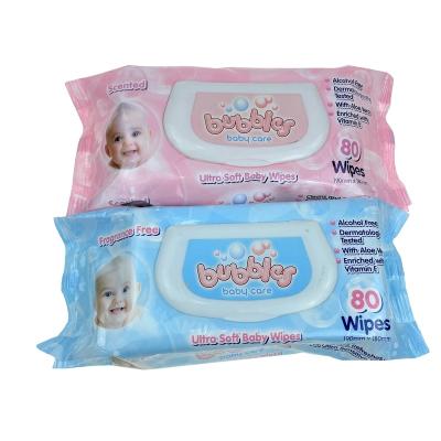 China Cleaning Without Alcohol Antibacterial Nonwoven Baby Organic Nonwoven Cleaning Wet Wipes With Vitamin E for sale