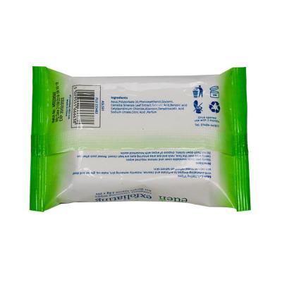 China Custom Nature Wet Care Antiseptic Flushable Cloths Adult / Baby Organic Eco Friendly Wipes for sale