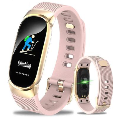 China Touch Screen Smart Watch QW16 Digital Measuring Heart Rate And Blood Pressure Tracking Sports Fitness Pedometer Wristband for sale