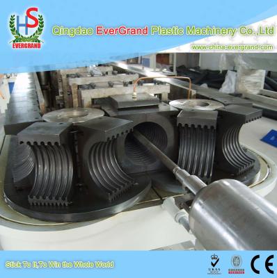 China PP / PE / PVC Double Wall Corrugated Pipe Machine with Single Screw Extruder for sale