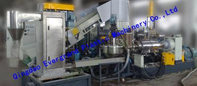 China Plastic Granules Making Machine , PE Raw Material Storage Barrel Plastic Pellet Extruder for sale