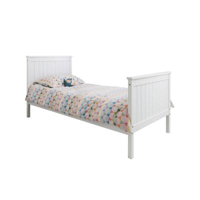 China Simple Design Durable Warm White Color Sales Wooden Single Bed for sale