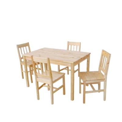 China High Quality Nordic Burlywood Style Kitchen Dining Tables and Chairs Adjustable (Height) Set Modern Dining Table 4 Seater Set for sale