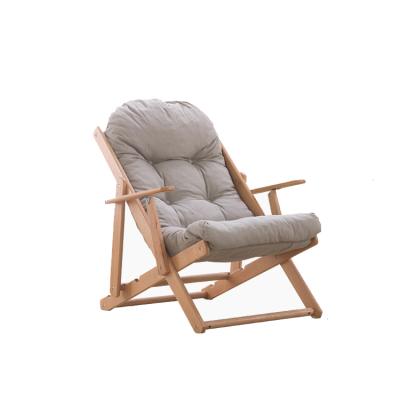 China 3 Height Adjustment Comfortable Solid Wood Leisure Wooden Folding Chair for sale