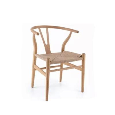 China Fork Rope Modern Paper Seat Solid Wood Wooden Chair for sale