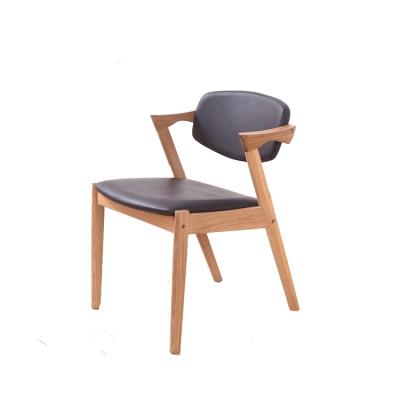 China Z Shape Oak Wood Solid Wood Upholstered Chair For Restaurant for sale