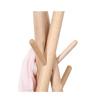 China (Other) Adjustable China Manufacturer Custom Design High Quality Wooden Oak Coat Hanger Rack for sale