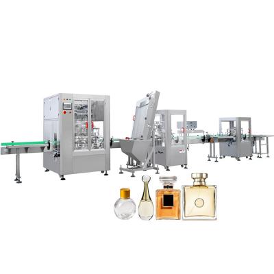 China Automatic Food Glass Jars Aluminum Screw Capping Flavor Bottle Filling Capping Machine for sale