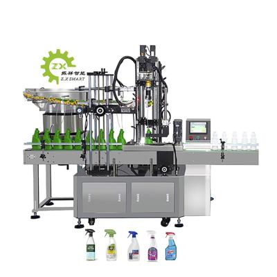 China Effectively Capping Single Head Detergent Hand Gel Bottle Plastic Spray Trigger Filling Capping Machine for sale