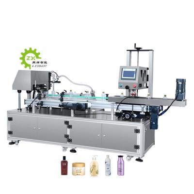 China Automatic Crown Servo Rotary Wash Food Shampoo Liquid Filling And Capping Machine for sale