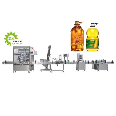 China Food Customized Full Automatic PLC Control Edible Oil Filling And Capping Machine Line for sale