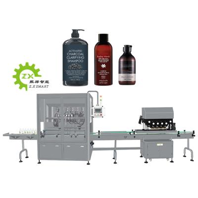 China Automatic Food Hotel Shampoo Small Bottle Filling Machine And Capping Labeling Machine Line Price for sale