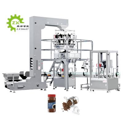 China Customizable Automatic Food Granule Coffee Bean Filling Machine Packing Filling Multi Head Weighing Line for sale