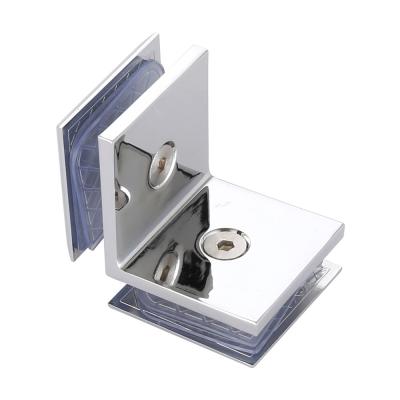 China Modern Shower Door Fittings Bevel/Curved/Straight Edges 90 135 180 Degree Double Clip Shower Repair Hinge for sale