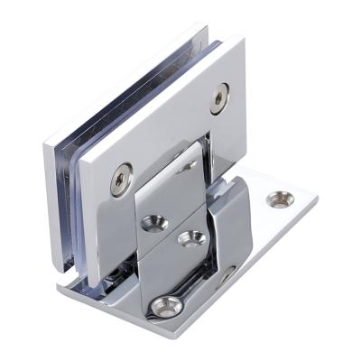 China Modern 90 Degree Zinc Alloy Glass To Wall Hinge Wall Mounted Hinge For Shower Fitting for sale