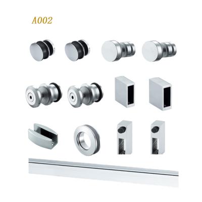 China Factory Wholesale Sliidng Door Circle Hidden Stainless Steel Sliding Door Accessories Hanger Glass Wheel Sliding Door Roller Fittings for sale