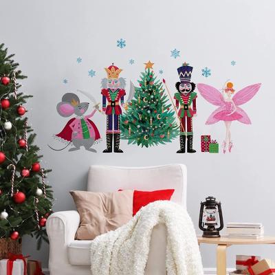 China Bedroom 2022 Decoracion Navidena Christmas Wall Waterproof Sticker Decoracion De Navidad Adornos De Navidad Decoration* 2022 Home for sale