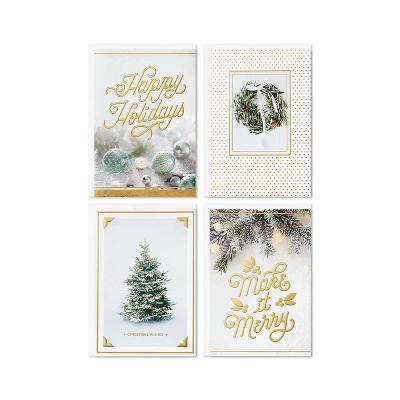 China paper & Cardboard New Product Ideas Amazon Christmas Navidad Natale Card Printing Greeting Print 2022 Gift Certificate for sale