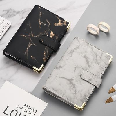 China Full Customization A6 Magnetic Expenses Income Tracker Marble Notebook Budget Planner Book Financial Planner for sale