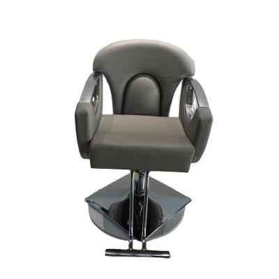 China Wholesale PU Leather Barber Chair Ready to Ship Black and Gold Salon Chair Furniture Hairdressing Barber Chair for sale