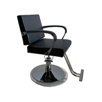 China Wholesale PU Leather Barber Chair Ready to Ship Black and Gold Salon Chair Furniture Hairdressing Barber Chair for sale