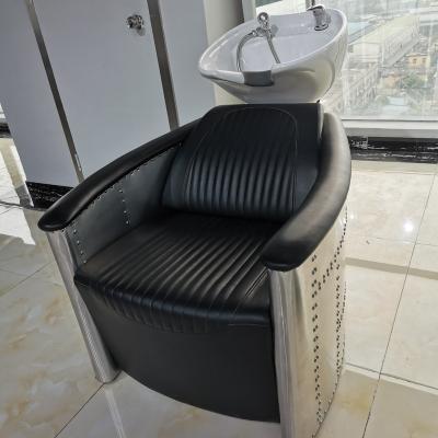 China Hot Selling Black Hair Washing Shampoo Chair Synthetic Leather Bed Furniture for sale