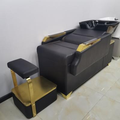 China Good quality hair salon shampoo chair synthetic leather bowl with chair salon furniture for sale