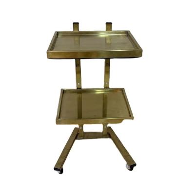 China Gold Hardware Durable Barber Chair Barber Furniture Trolley, Modern Salon Furniture Salon Trolley Stylist Metal For Beauty Shop Good Quality for sale