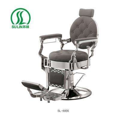 China Heavty-duty Barber Chair Salon Furniture Men Leather Hydraulic Tall Chair Mental Pump PVC Beaty for sale