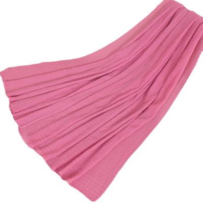 China New Arrival 2022 American European Muslim Hijab For Women Simple Chiffon Scarf Pleated Muslim Shawls for sale